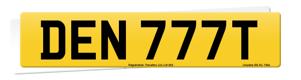 Registration number DEN 777T